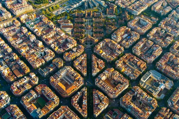 Barcellona Eixample vista dall'alto
