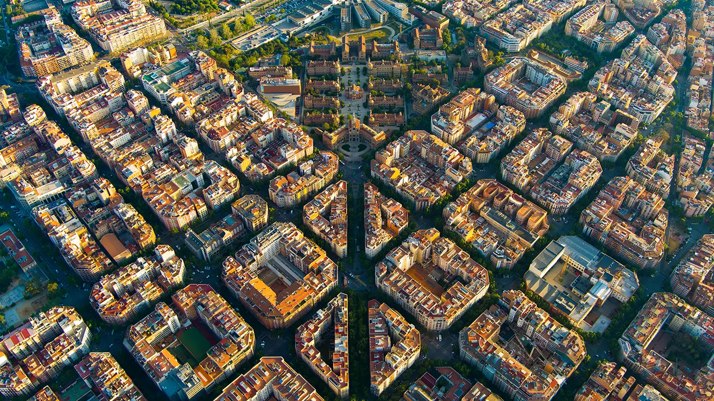 Barcellona Eixample vista dall'alto