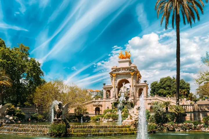 Parc de la Ciutadella vista della fonte Barcellona