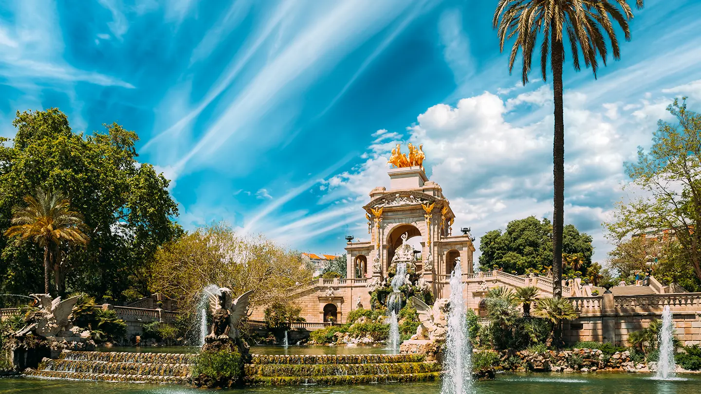 Parc de la Ciutadella vista della fonte Barcellona