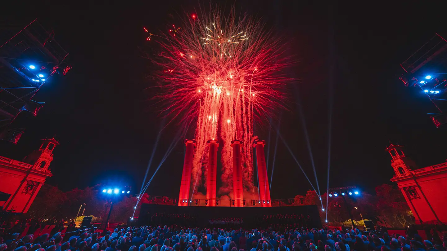 Castells de focs diada de Catalunya