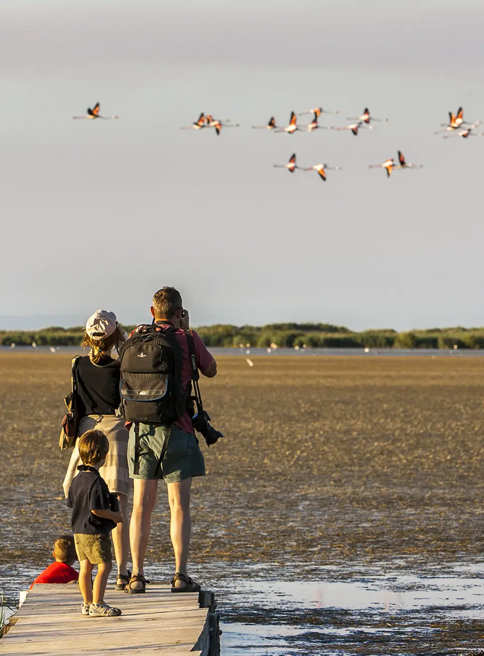 Famiglia al Parc Natural de Delta de l’Ebre